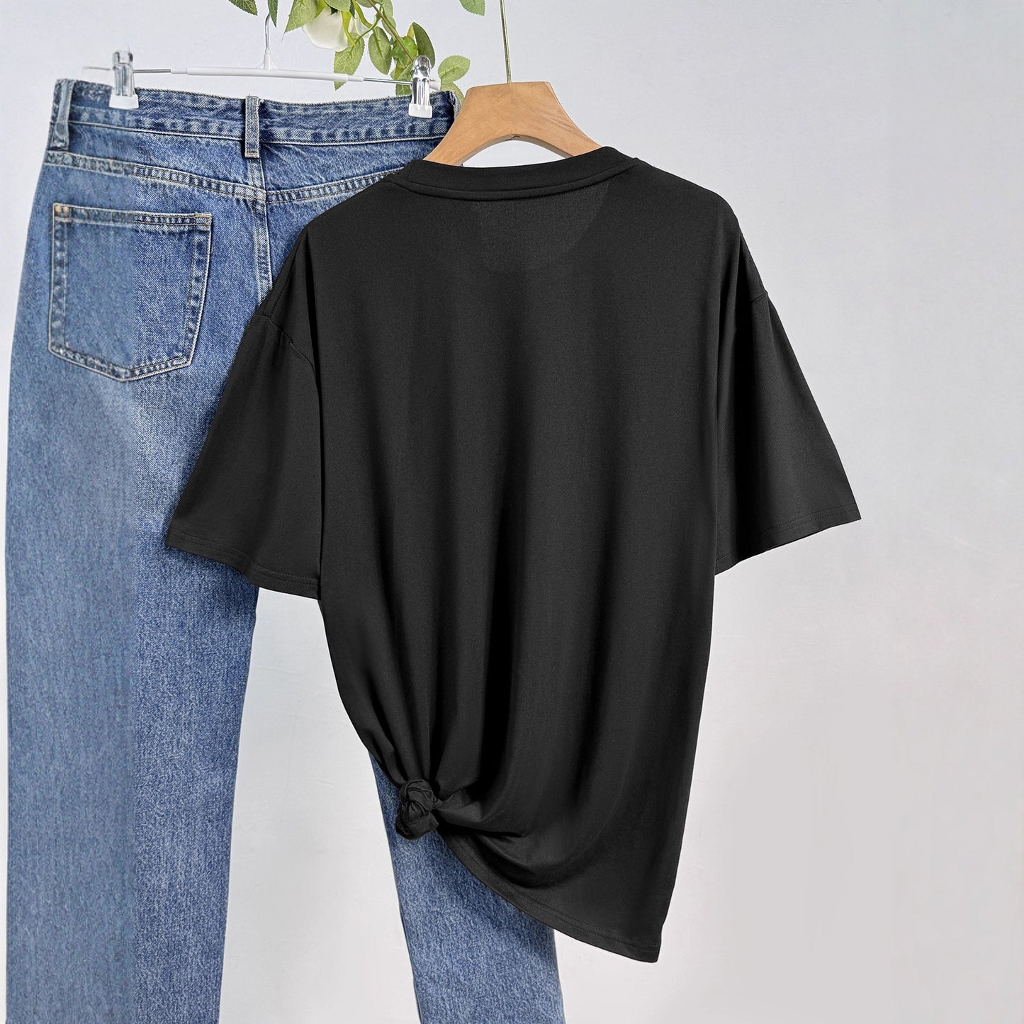 Multi-color Round Neck Short Sleeve