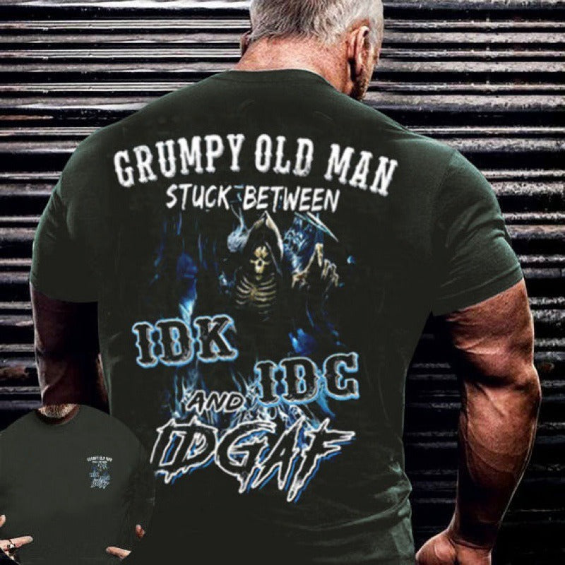 T-shirt European and American hip-hop series digital 3D printed men's street short sleeved sports T-shirt top
