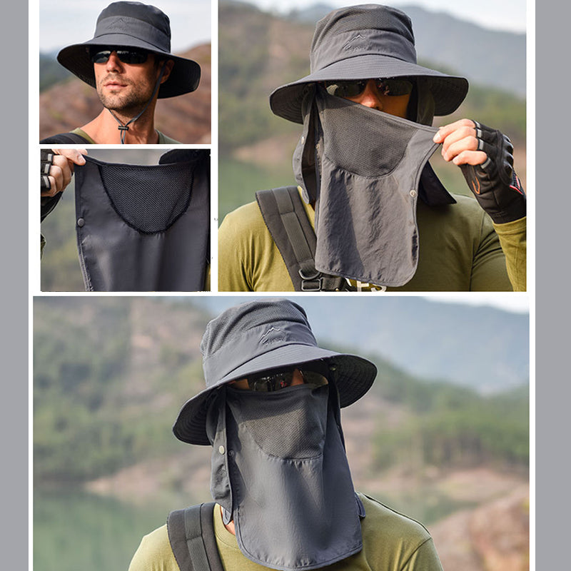 Fisherman's Hat Male Sunshade Hat Summer Outdoor Quick-Drying Sunscreen Fishing Breathable Sun Hat
