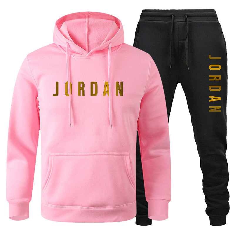 Sweatshirt set for autumn and winter men's casual sports hoodie set