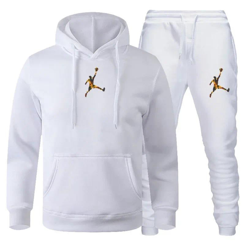 European and American new sports men's hoodie set sports hoodie