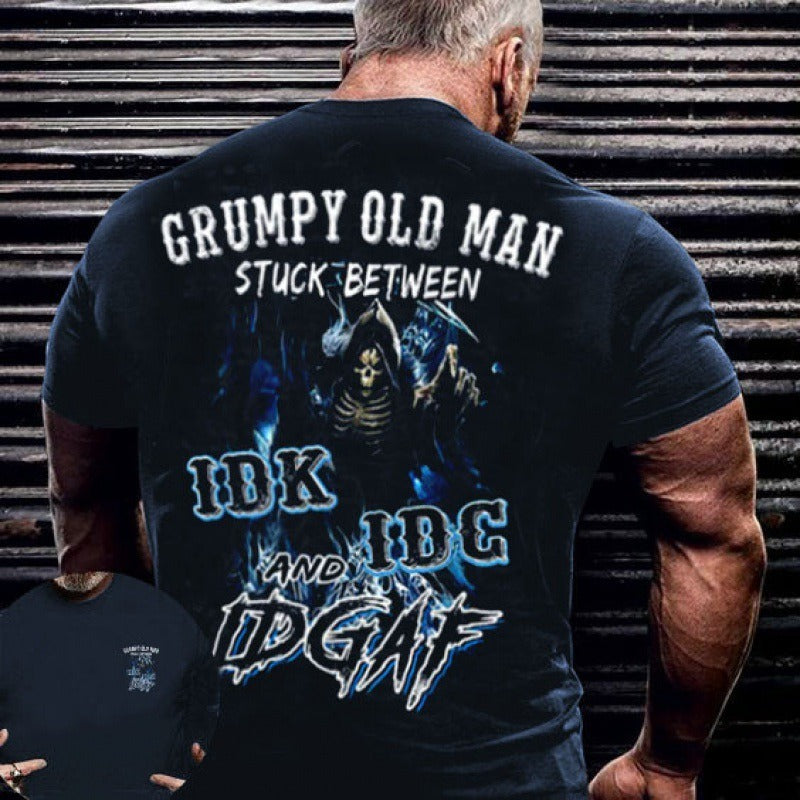 T-shirt European and American hip-hop series digital 3D printed men's street short sleeved sports T-shirt top