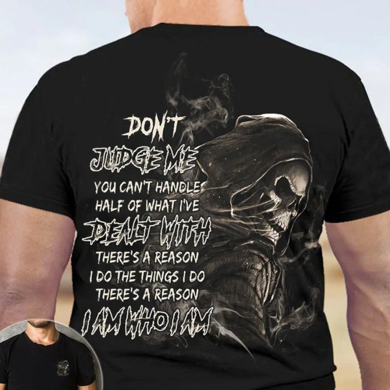 T-shirt European and American hip-hop series digital 3D printed men's street short sleeved sports T-shirt top