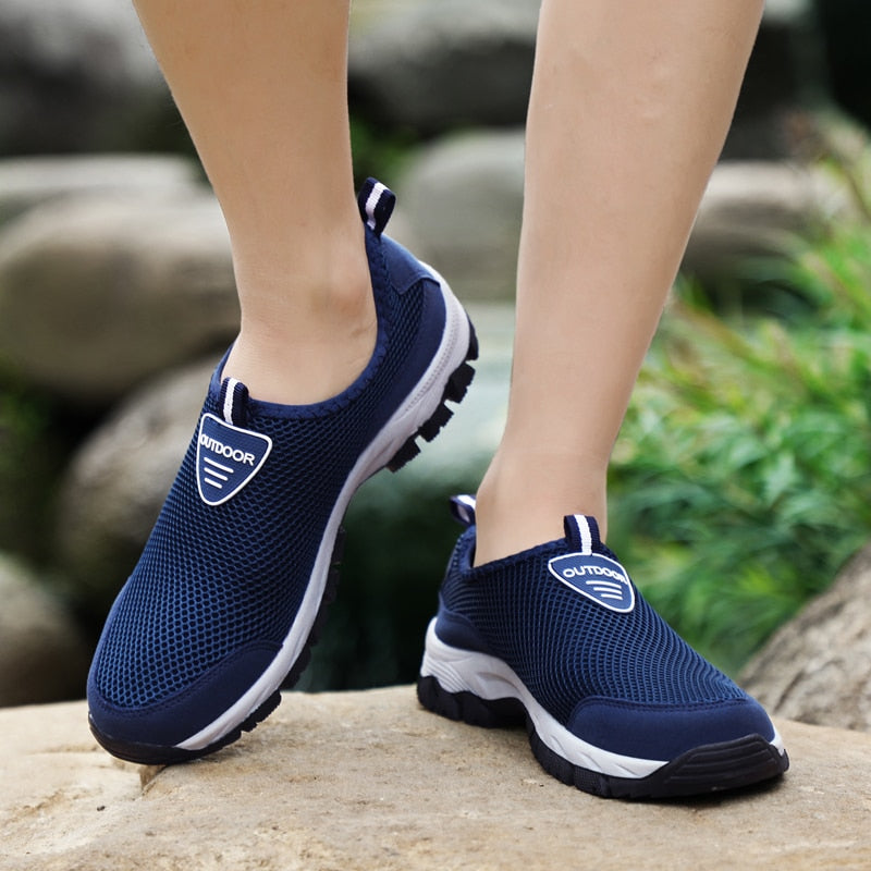 Summer Comfortable Casual Shoes Slip-on Breathable Air Mesh Flats Trainers Sneakers Water Loafers