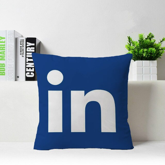 Instagram Youtube Facebook google twitter Pinterest Customized Zippered Square Throw Pillowcase Sham Protector
