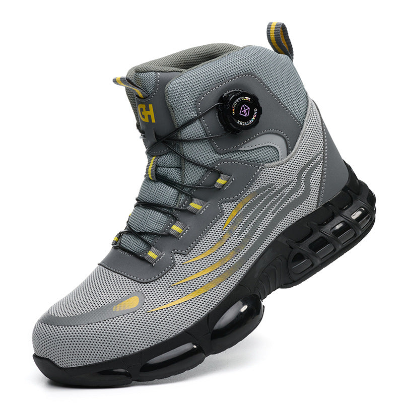 Men's anti smashing and anti piercing hiking work shoes are breathable for men