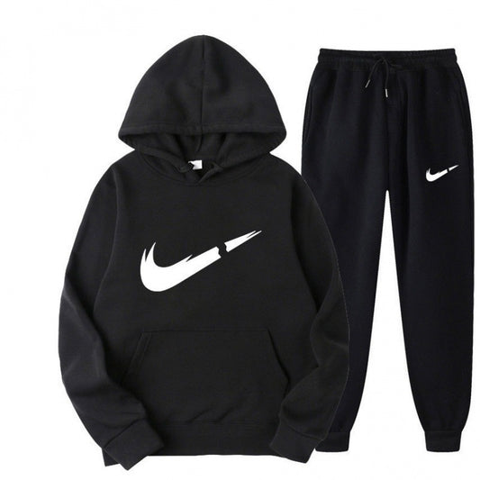 Sporty Men's Hooded Casual Tracksuit Set, Spring Fashion Men's Leisure Sportswear Outfit