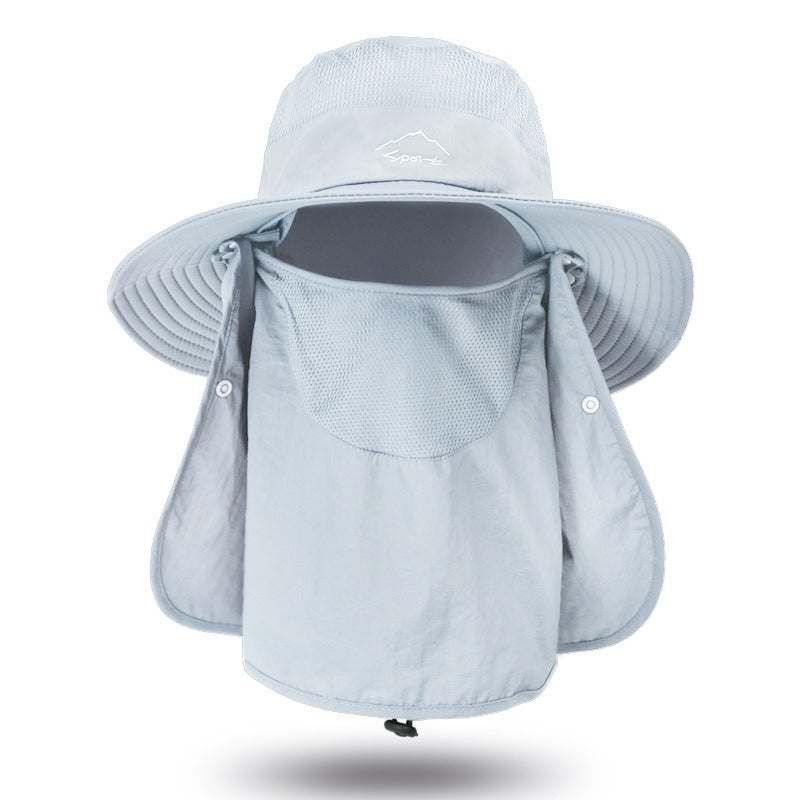 Fisherman's Hat Male Sunshade Hat Summer Outdoor Quick-Drying Sunscreen Fishing Breathable Sun Hat