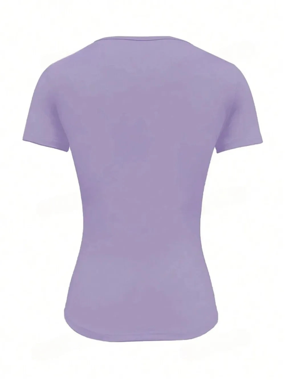 Short slim fit round neck short sleeved T-shirt