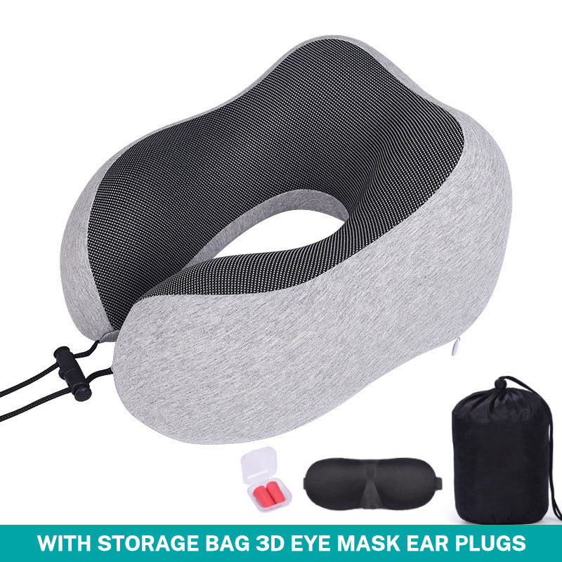 U Shaped Pillow Memory Cotton Travel Pillow Neck Protection Pillow Aircraft Nap Neck Protection Pillow Storage Magnetic Cloth