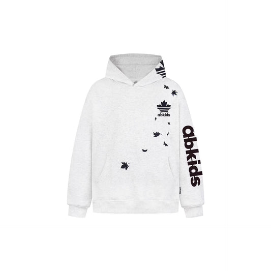Retro Maple Leaf Embroidered Letter Hoodie Unisex Thick Fleece Heavyweight Casual Sweatshirt