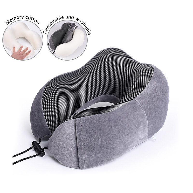 U Shaped Pillow Memory Cotton Travel Pillow Neck Protection Pillow Aircraft Nap Neck Protection Pillow Storage Magnetic Cloth