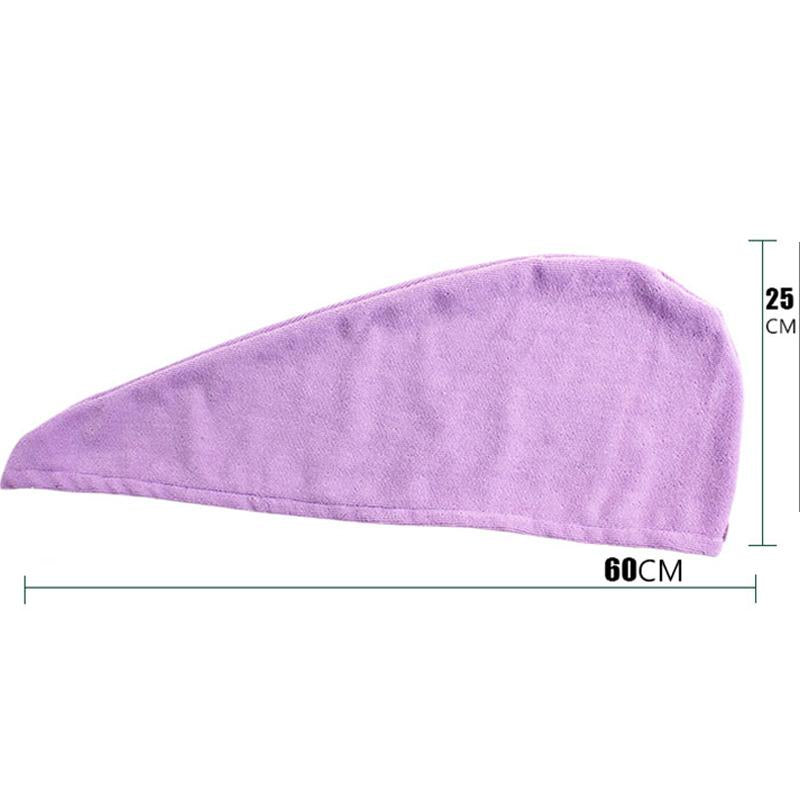 Women Bathroom Super Absorbent Quick-drying Microfiber Bath Towel Hair Dry Cap Salon Towel