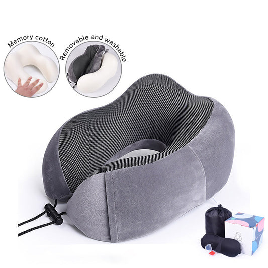 U Shaped Pillow Memory Cotton Travel Pillow Neck Protection Pillow Aircraft Nap Neck Protection Pillow Storage Magnetic Cloth