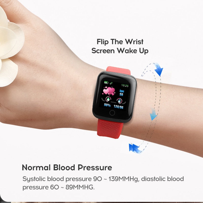 D20 Sport Smartwatch Men Women Bluetooth Heart Rate Blood Pressure Monitor Waterproof Y68 Smart Watch Kids Watch For Android IOS