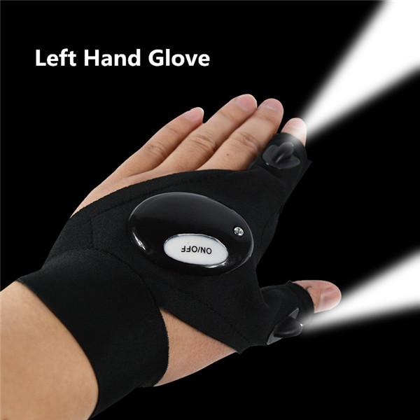 1 Piece Magic Strap Fingerless Led Glove Left Right Hand Led Light Night Fishing Glove Fishing Tools