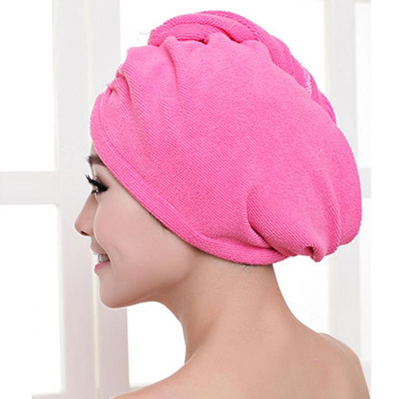 Women Bathroom Super Absorbent Quick-drying Microfiber Bath Towel Hair Dry Cap Salon Towel