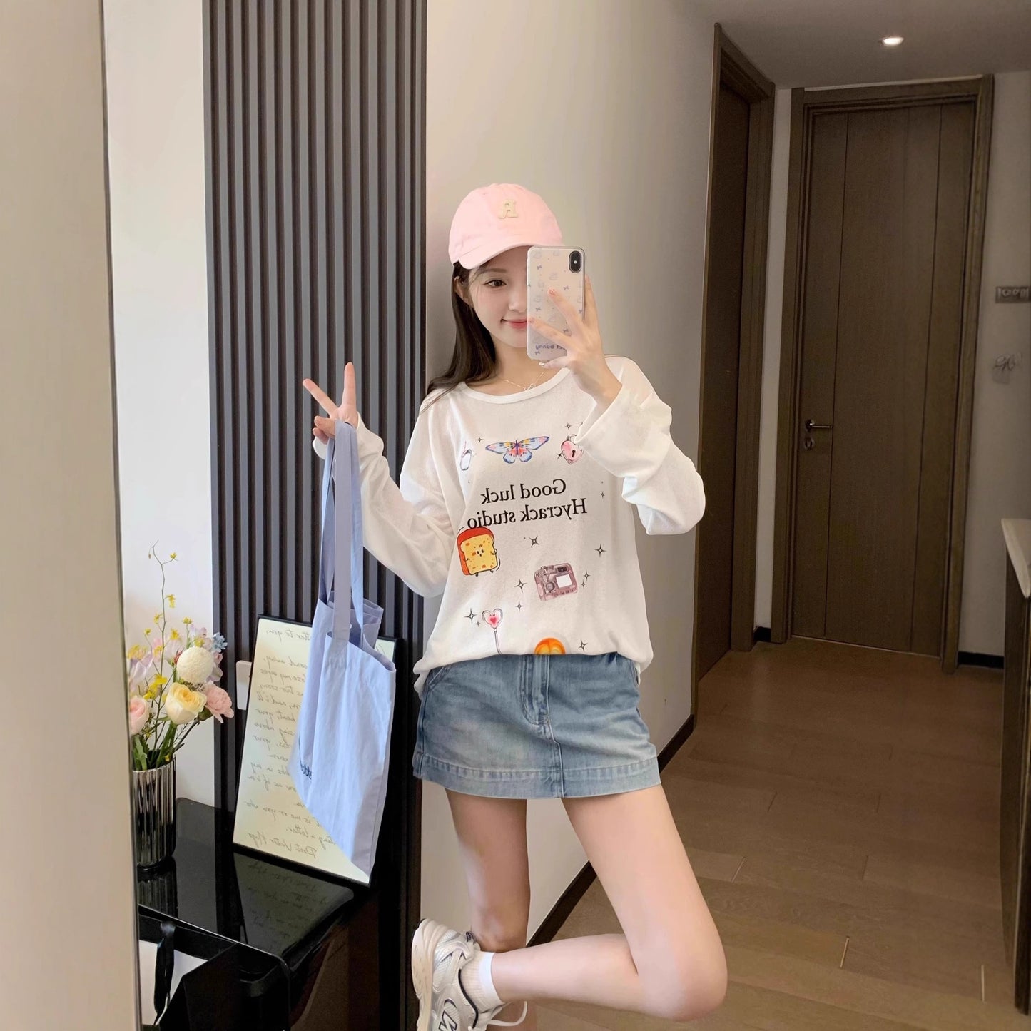 Fun Print Long Sleeve T-Shirt for Women,Lightweight, Loose Fit, Sun Protection Cover-Up