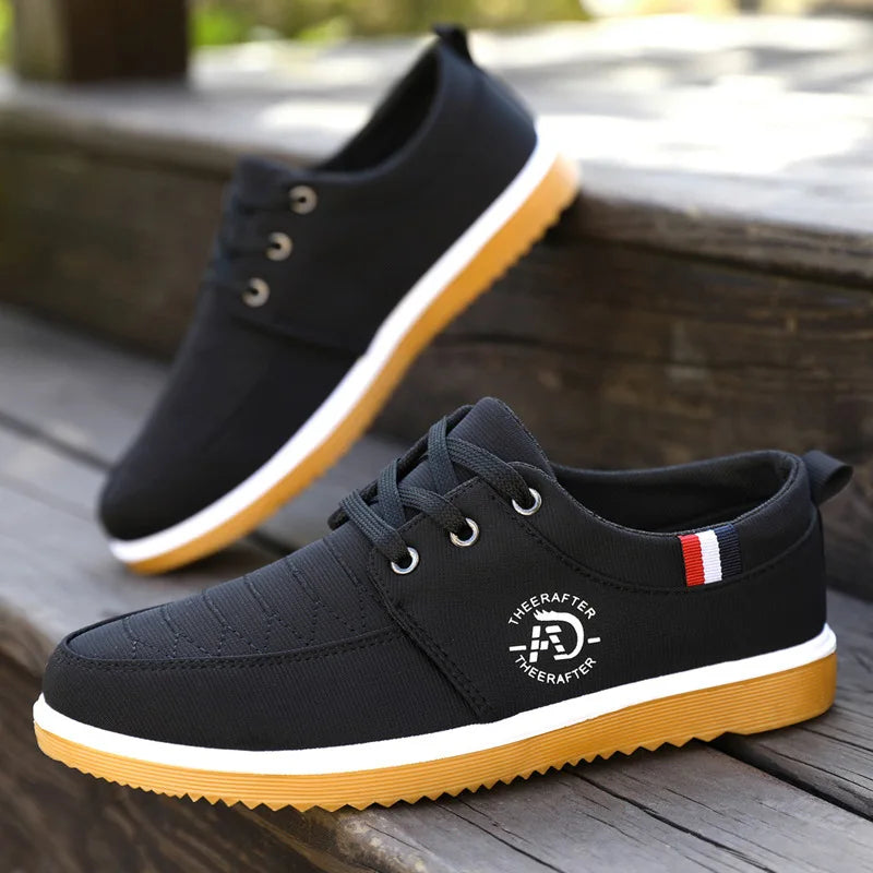Cow tendon sole cloth shoes for men breathable wear-resistant anti slip and trendy shoes for men