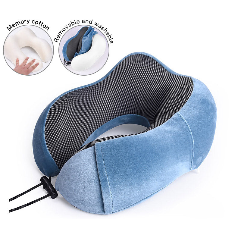 U Shaped Pillow Memory Cotton Travel Pillow Neck Protection Pillow Aircraft Nap Neck Protection Pillow Storage Magnetic Cloth