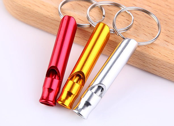 1Pcs Aluminum Emergency Survival Whistle Keychain  Outdoor Sport Tools Multifunctiona Training