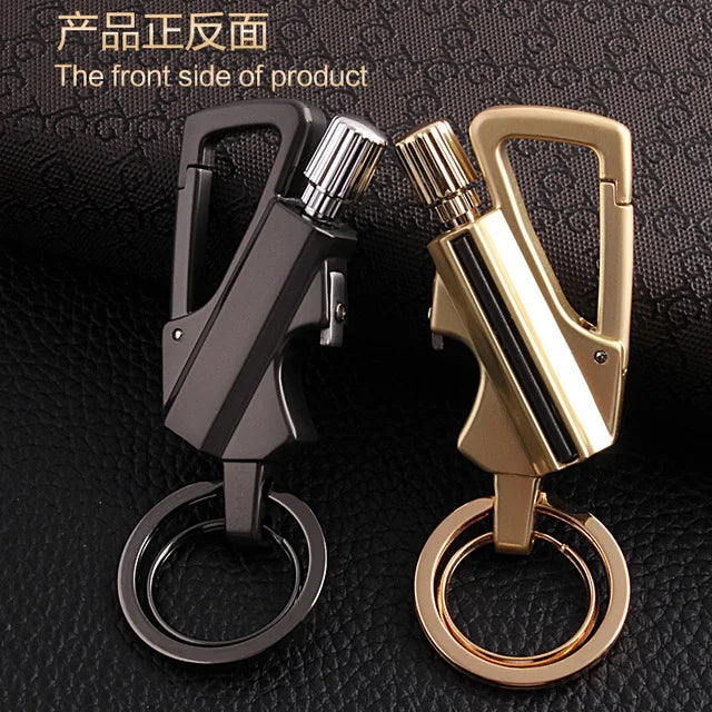 Honest Carabiner Permanent Match Lighter Striker Waterproof Outdoor Survival Tool Keychain Flint Fire Starter Petrol Camping
