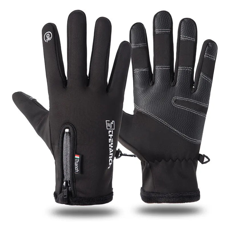 Cold-proof Ski Gloves Waterproof Winter Gloves Cycling Fluff Warm Gloves For Touchscreen Cold Weather Windproof Anti Slip
