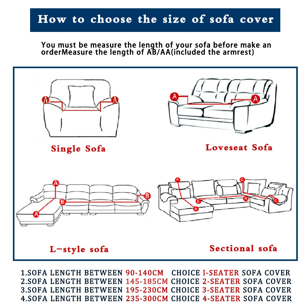 Thickened Waterproof Stretch all-inclusive Sofa Cover European Style Home Fabric Non-slip Combination Sofa Cover
