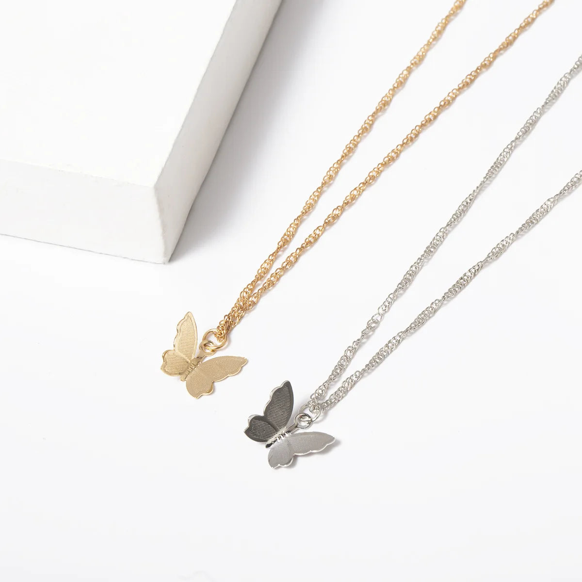 Gold Chain Butterfly Pendant Choker Necklace Women Statement Collares Bohemian Beach Jewelry Gift Collier Cheap