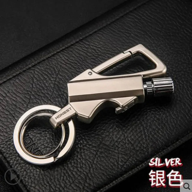 Honest Carabiner Permanent Match Lighter Striker Waterproof Outdoor Survival Tool Keychain Flint Fire Starter Petrol Camping
