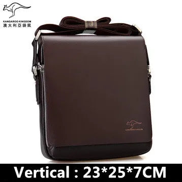 Arrived Brand Kangaroo men's messenger bag Vintage leather shoulder bag Handsome crossbody bag