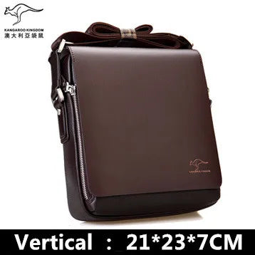Arrived Brand Kangaroo men's messenger bag Vintage leather shoulder bag Handsome crossbody bag