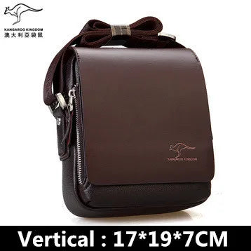 Arrived Brand Kangaroo men's messenger bag Vintage leather shoulder bag Handsome crossbody bag