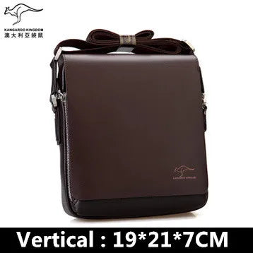 Arrived Brand Kangaroo men's messenger bag Vintage leather shoulder bag Handsome crossbody bag