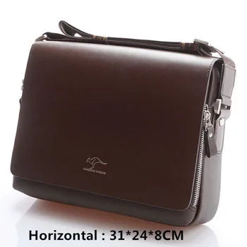 Arrived Brand Kangaroo men's messenger bag Vintage leather shoulder bag Handsome crossbody bag
