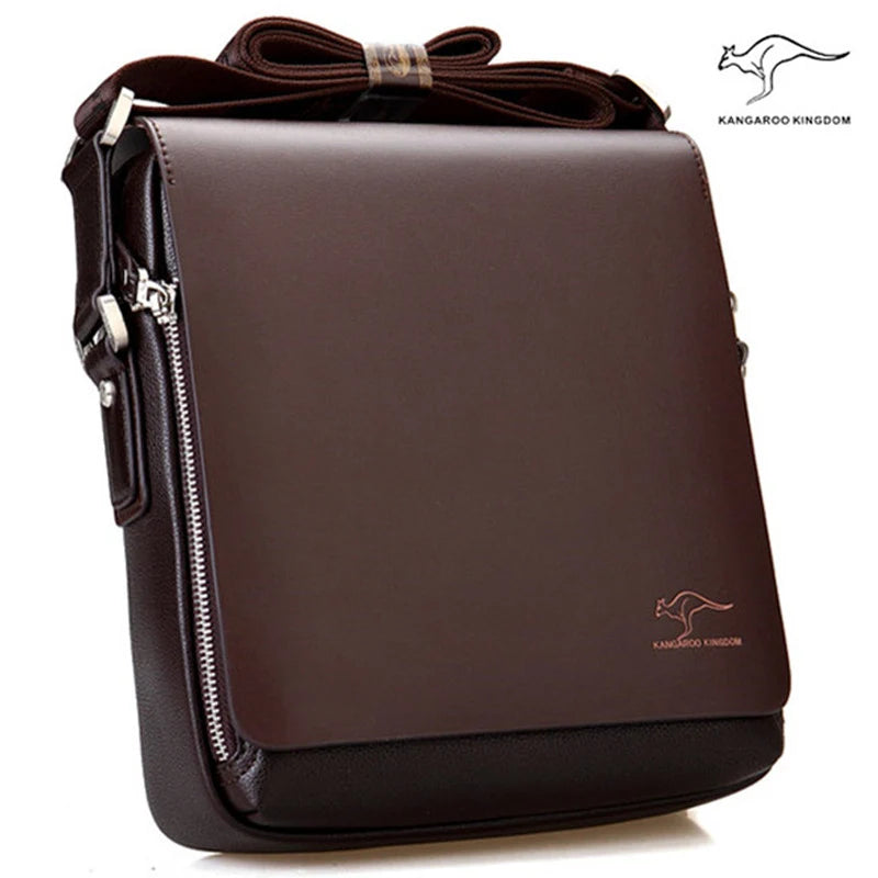 Arrived Brand Kangaroo men's messenger bag Vintage leather shoulder bag Handsome crossbody bag