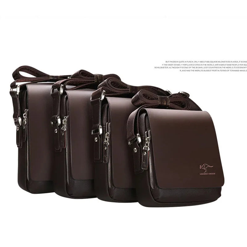 Arrived Brand Kangaroo men's messenger bag Vintage leather shoulder bag Handsome crossbody bag