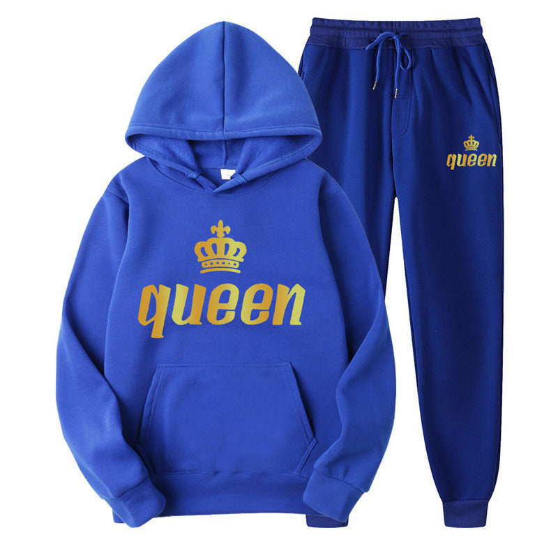 Fashion Style  Hooded Silhouette Type of Clothing  Casual Streetwear Printed Hoodie Unisex Couple Set Sweatshirt and Sweatpants Two-Piece Set